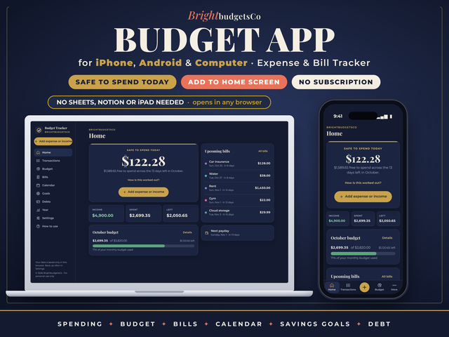 Budget App for iPhone preview
