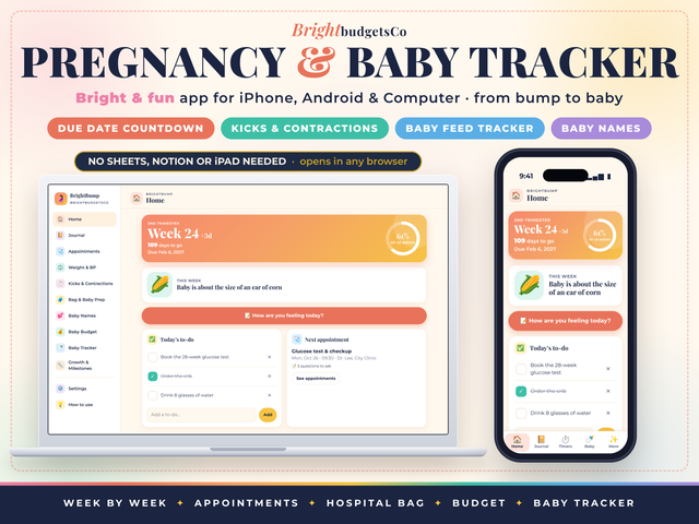 Pregnancy Tracker App for iPhone and Android preview