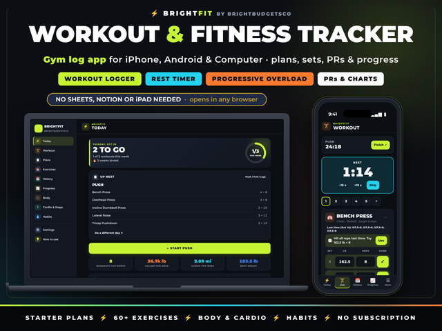 Workout Tracker App for iPhone preview