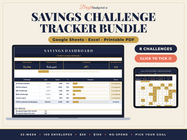 Savings Challenge Tracker preview