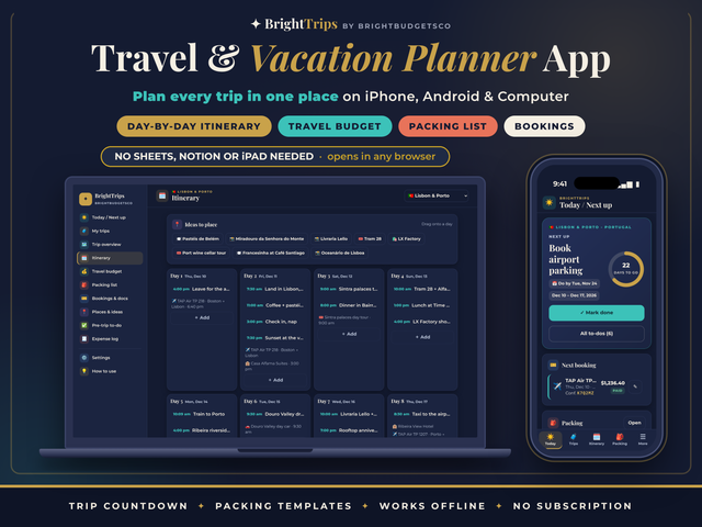 Travel Planner App for iPhone preview