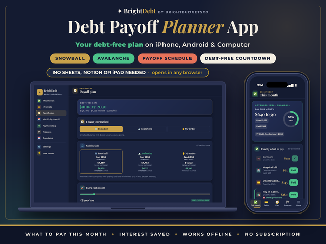 Debt Payoff Planner App for iPhone preview
