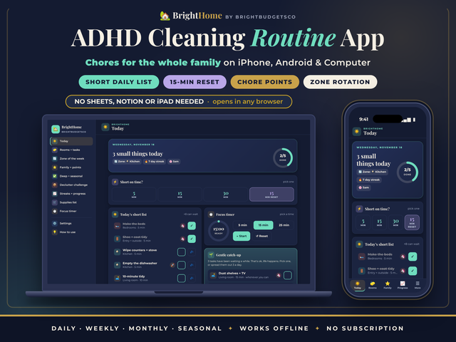 ADHD Cleaning Schedule App for iPhone preview