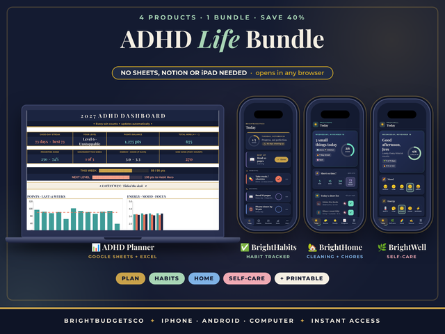 ADHD Planner Bundle preview