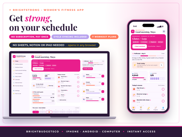 Workout Planner for Women App preview