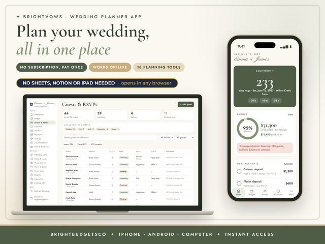 Wedding Planner App for iPhone preview